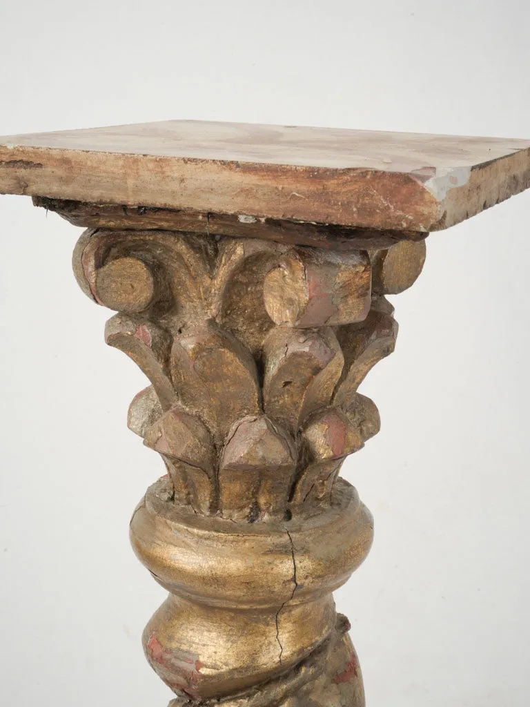 19th Century Twisted Column Pedestal with Grapes 39¾"
