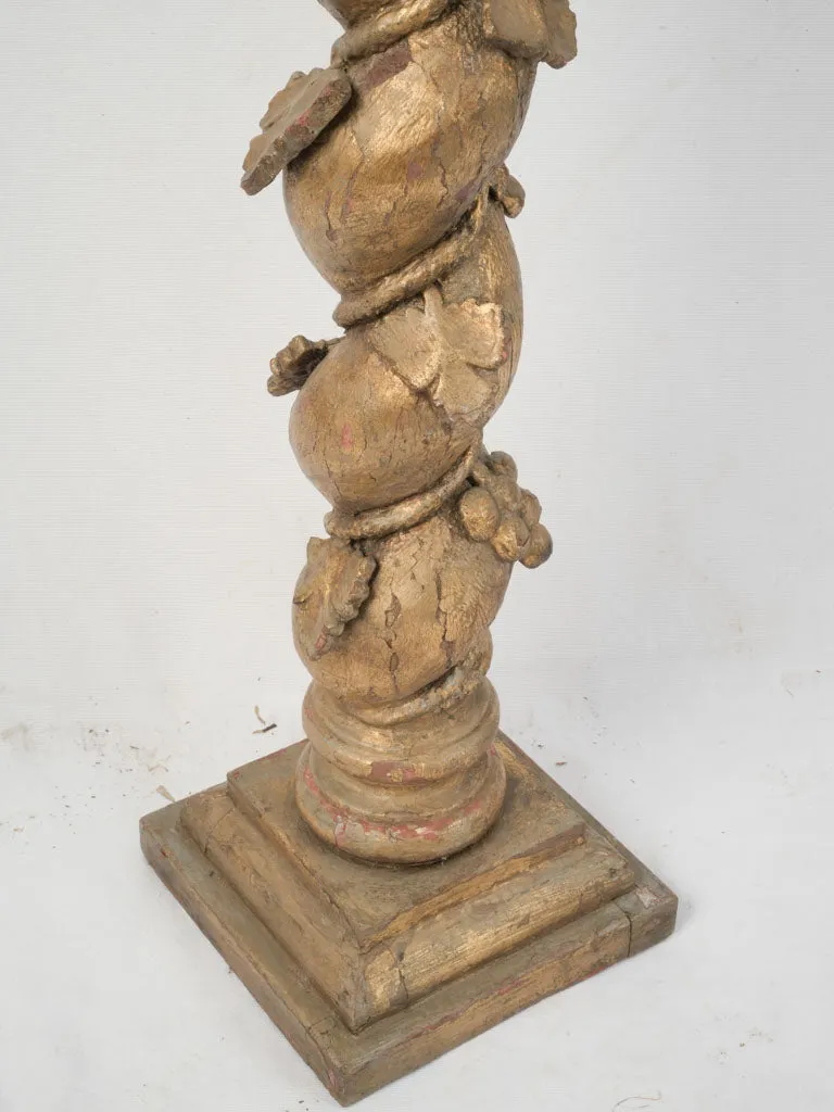 19th Century Twisted Column Pedestal with Grapes 39¾"