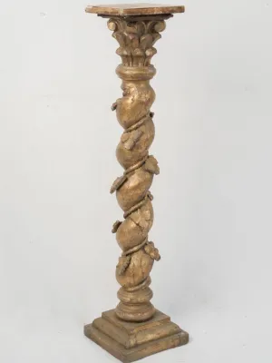 19th Century Twisted Column Pedestal with Grapes 39¾"