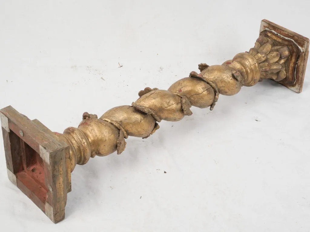 19th Century Twisted Column Pedestal with Grapes 39¾"