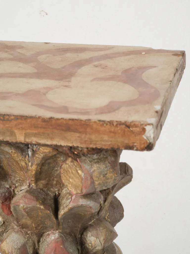 19th Century Twisted Column Pedestal with Grapes 39¾"