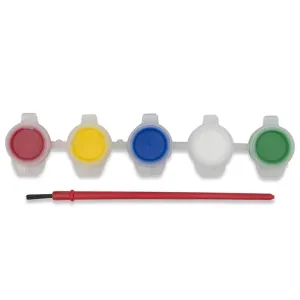 5 Acrylic Paints with Paintbrush 3ml