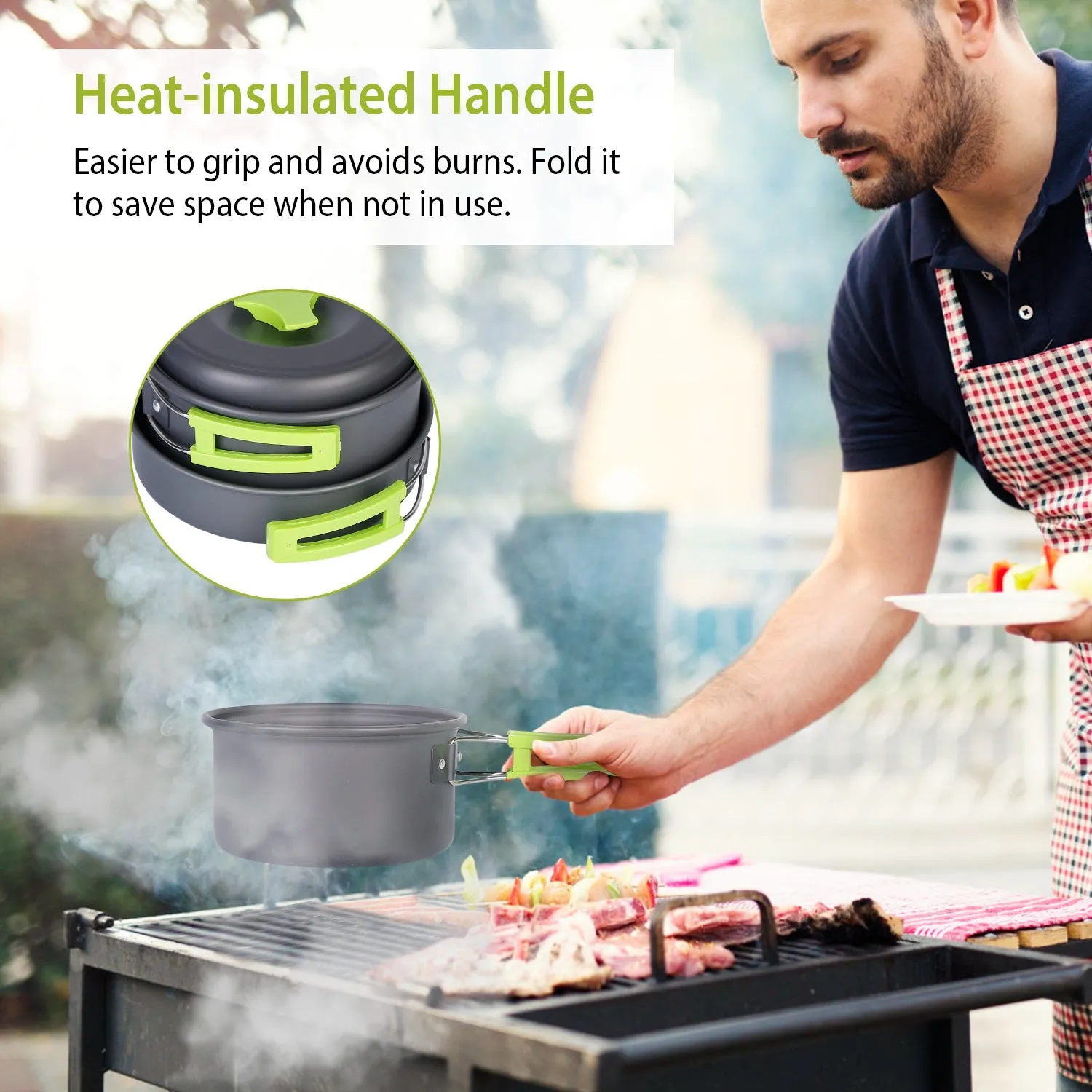 9-Piece: Camping Cookware Set