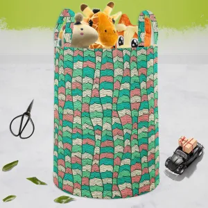 Abstract Waves D1 Foldable Open Storage Bin | Organizer Box, Toy Basket, Shelf Box, Laundry Bag | Canvas Fabric