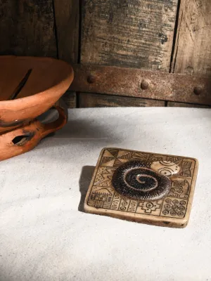 Andean Symbology Tile - Serpent - Square