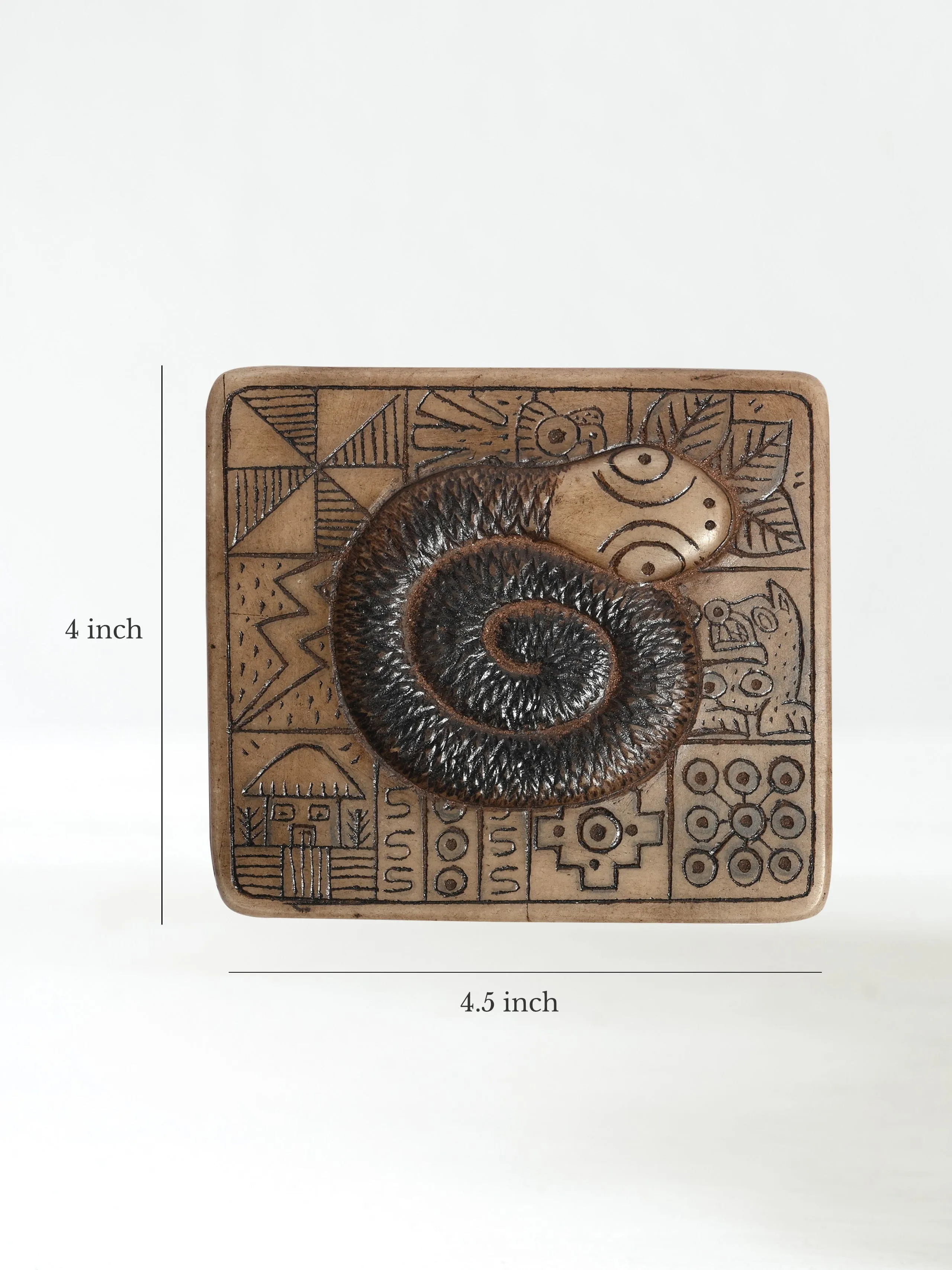 Andean Symbology Tile - Serpent - Square