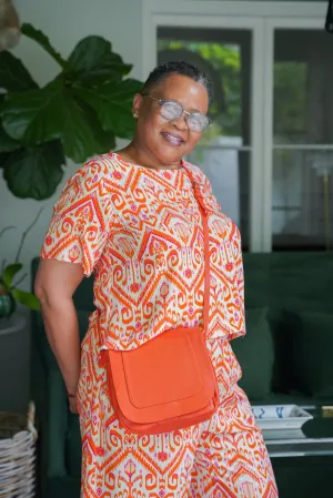 Apricot Saddle Sling Bag