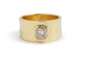 Armored Prong 1.08 carat Sapphire Cigar Band Ring