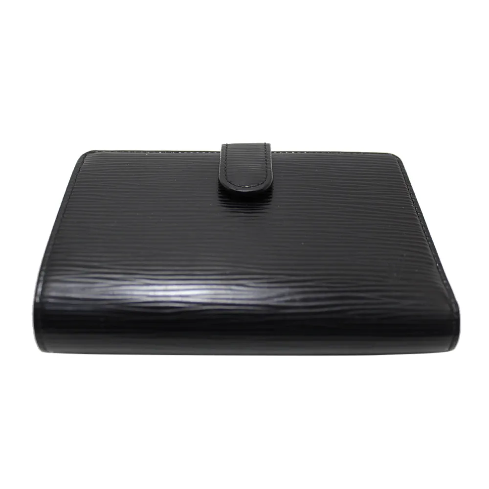 Authentic Louis Vuitton Black Epi Leather Medium French Wallet