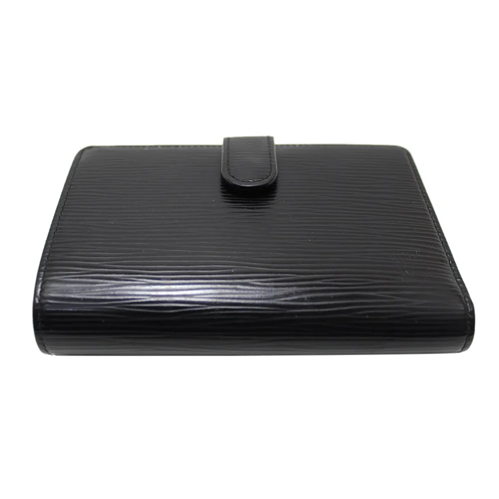 Authentic Louis Vuitton Black Epi Leather Medium French Wallet