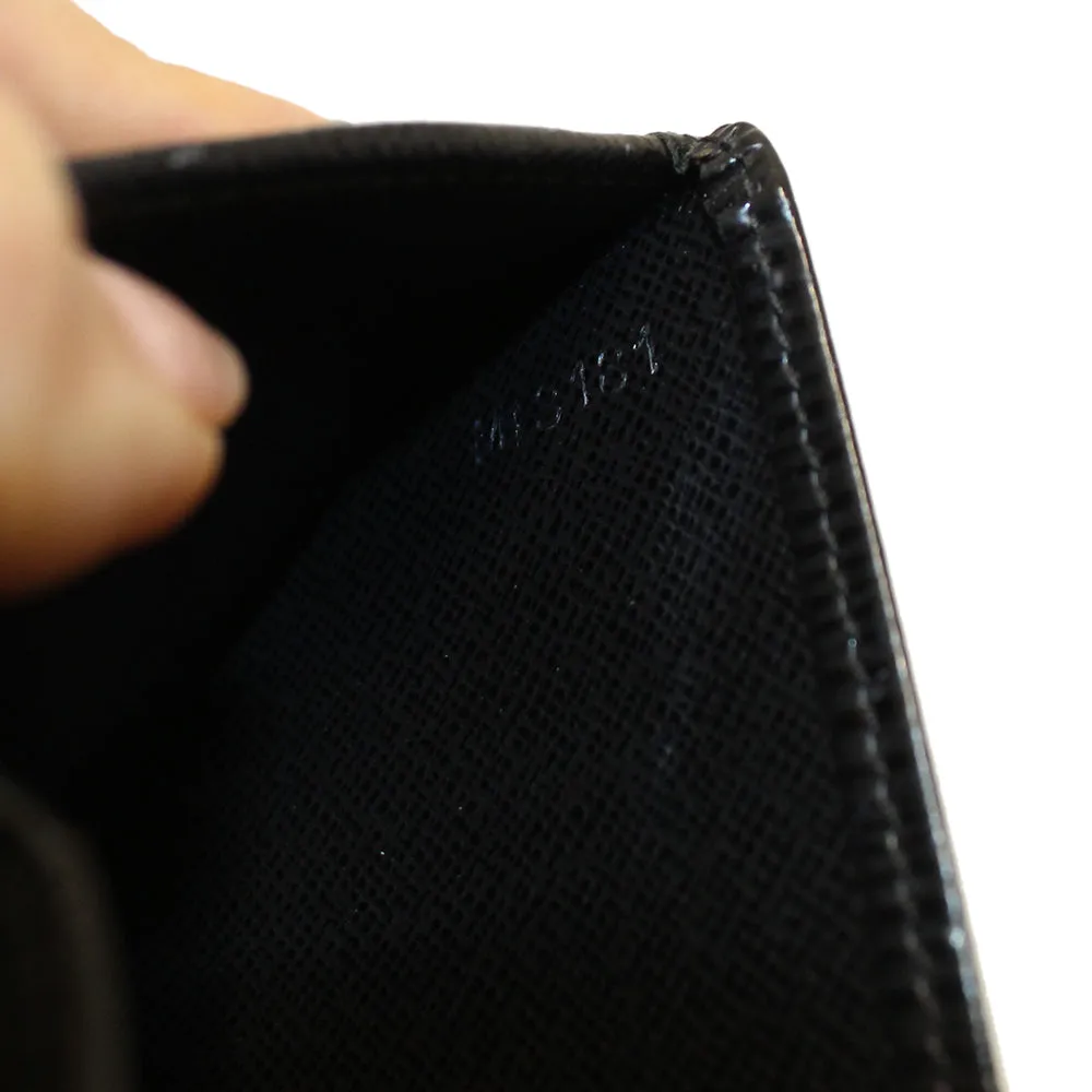 Authentic Louis Vuitton Black Epi Leather Medium French Wallet