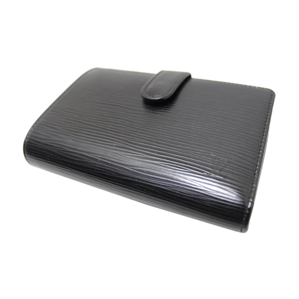 Authentic Louis Vuitton Black Epi Leather Medium French Wallet