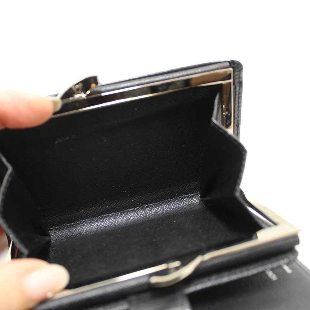 Authentic Louis Vuitton Black Epi Leather Medium French Wallet