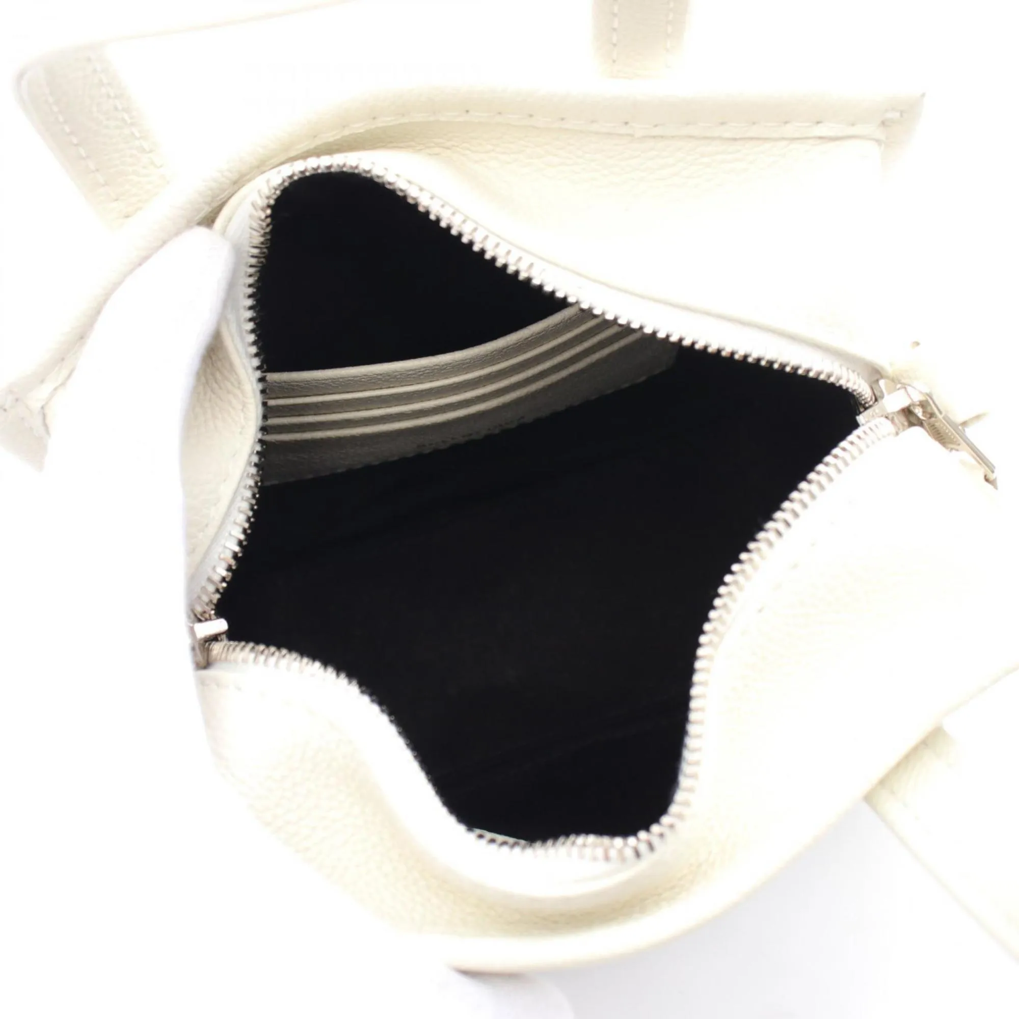 Balenciaga Bazar White Leather Bag