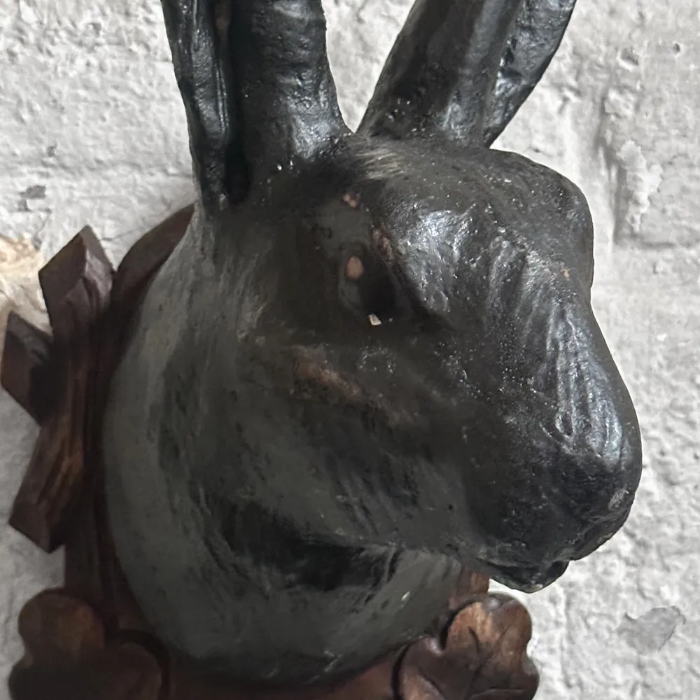 Black Forest Carved Rabbit Head (B52)