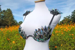 Black Lace Holographic Bra - 34B/32C/34C