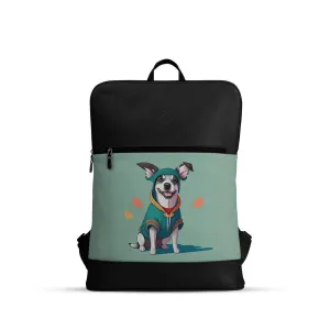 Black Orbit Laptop Backpack Dog Hoodie