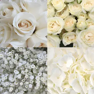 Blush White Sweet Sixteen DIY Flower Kit