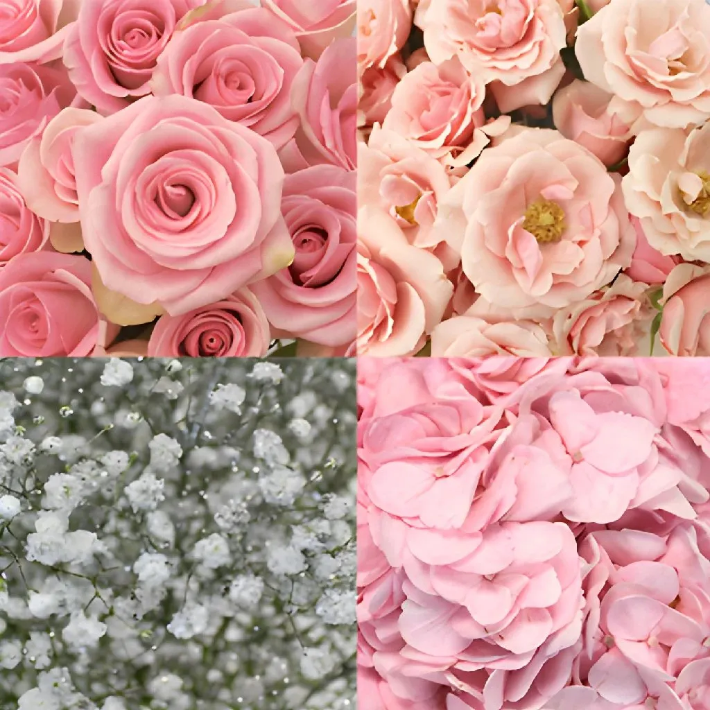 Blush White Sweet Sixteen DIY Flower Kit