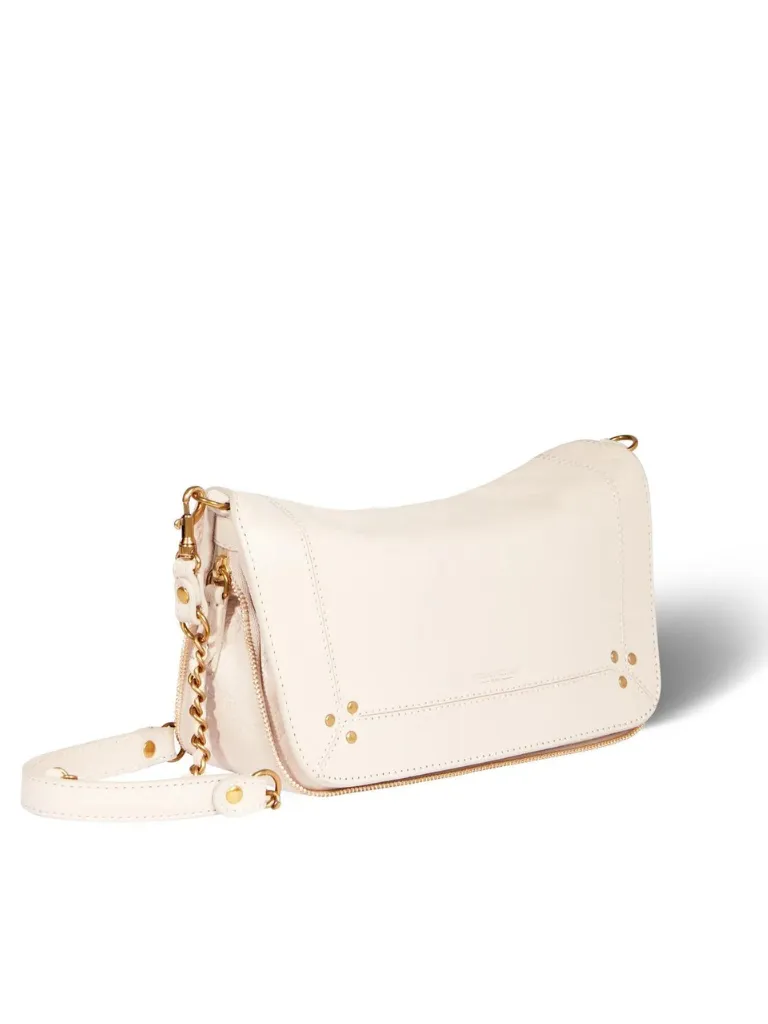 Bobi S Shoulder Bag in Ecru Goatskin