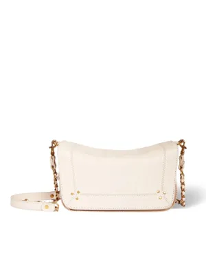 Bobi S Shoulder Bag in Ecru Goatskin