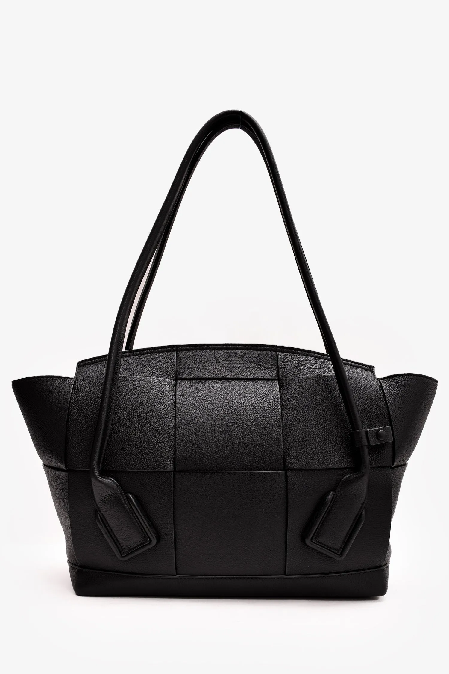Bottega Veneta Black Intrecciato Leather Large Arco Tote