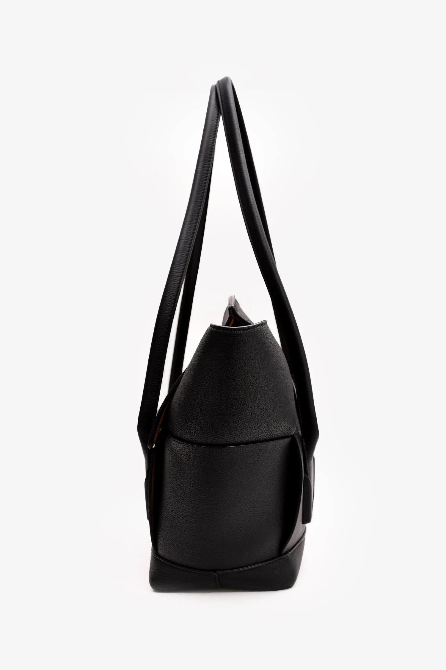 Bottega Veneta Black Intrecciato Leather Large Arco Tote