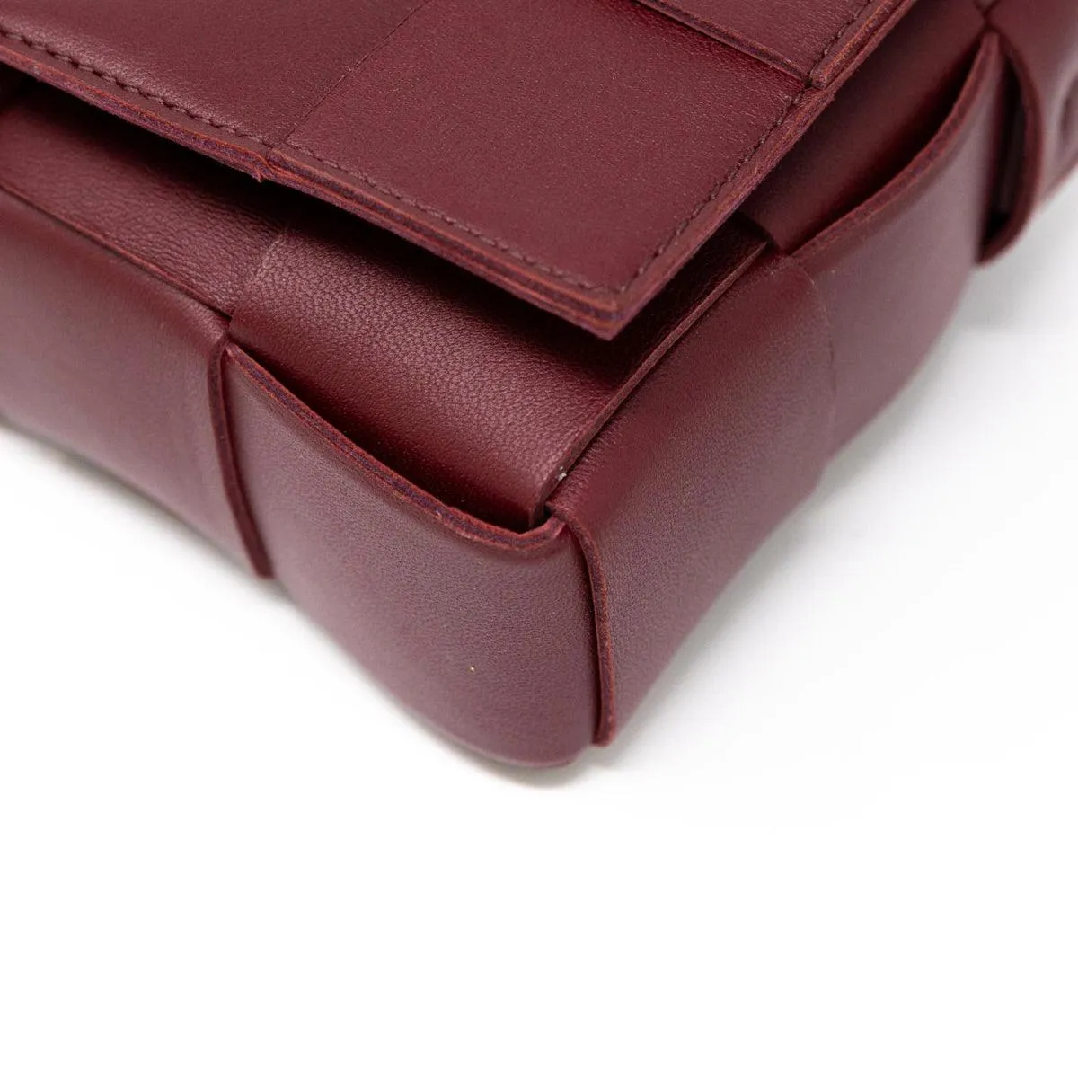 Bottega Veneta Burgundy Cassette Bag