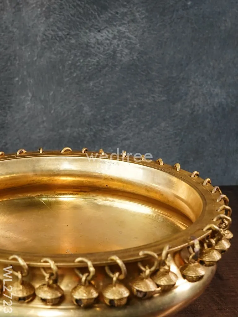 Brass Urli with Bells - 10 inch - WL2723
