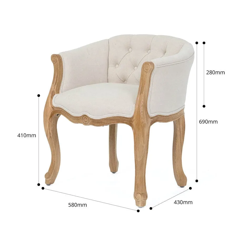 Cabriole Elizabeth Chair Stone
