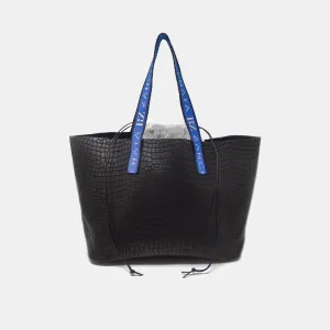 California black bag with text straps