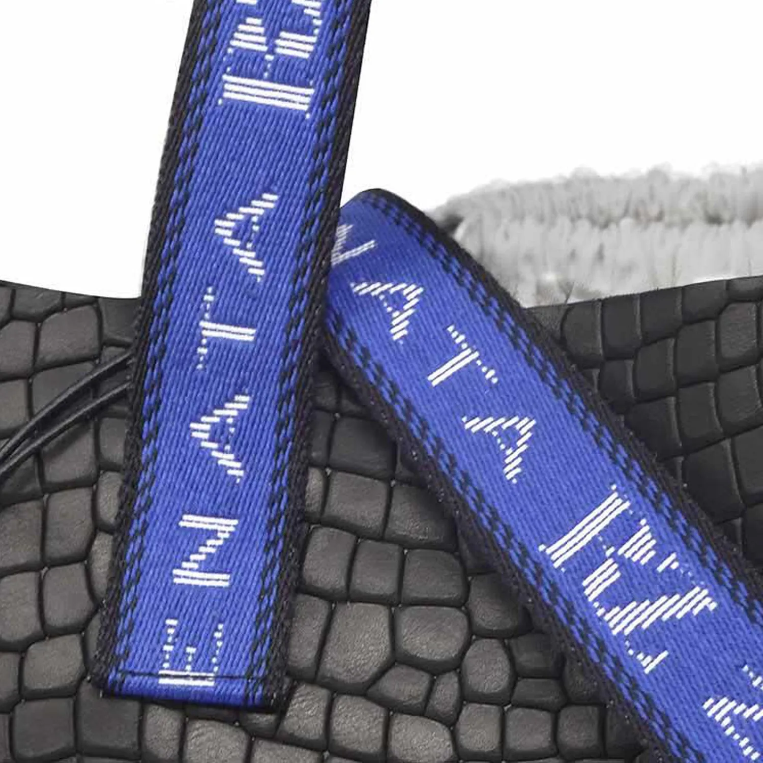 California black bag with text straps
