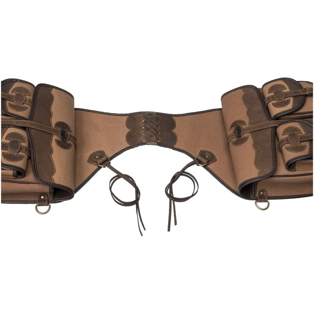 Canvas Saddle Bag W/ Leather Accents