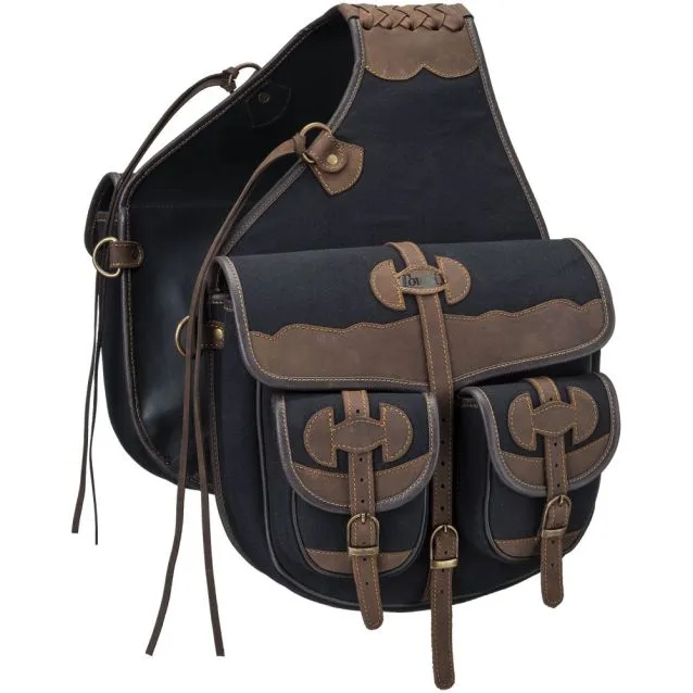 Canvas Saddle Bag W/ Leather Accents
