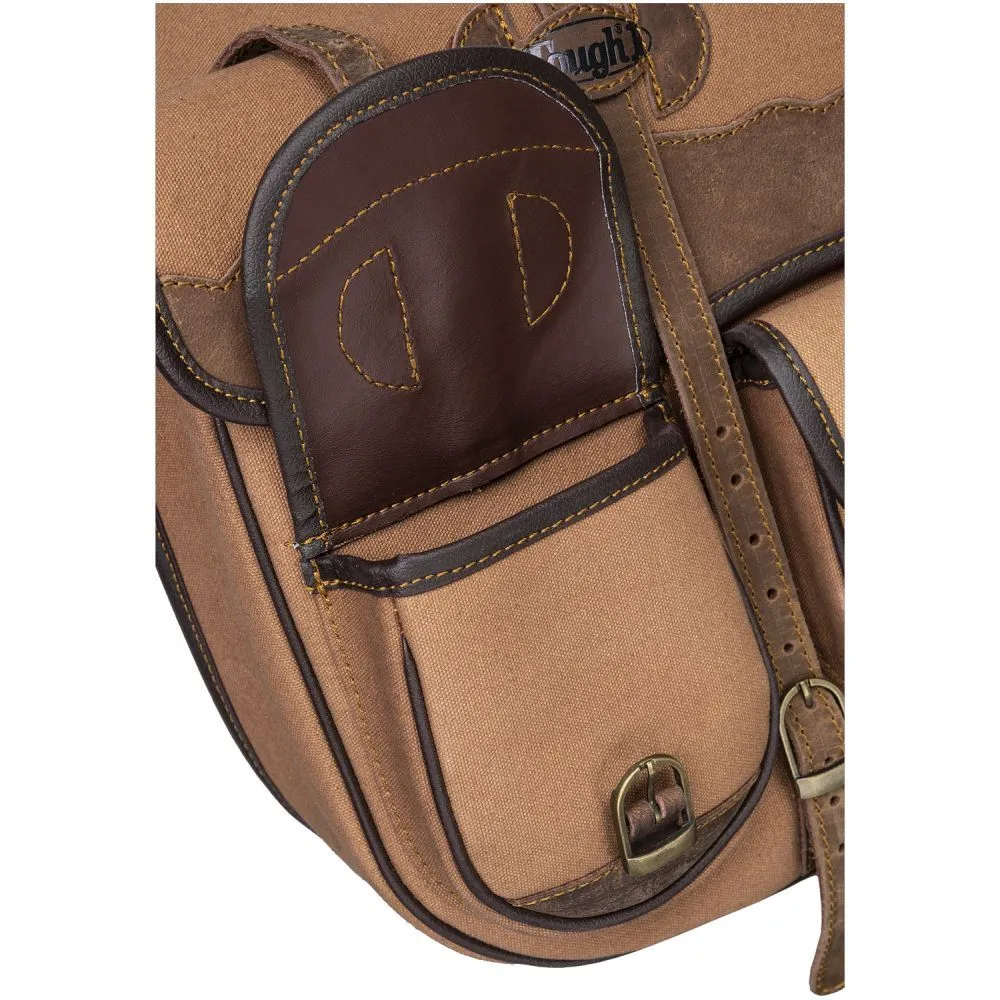 Canvas Saddle Bag W/ Leather Accents