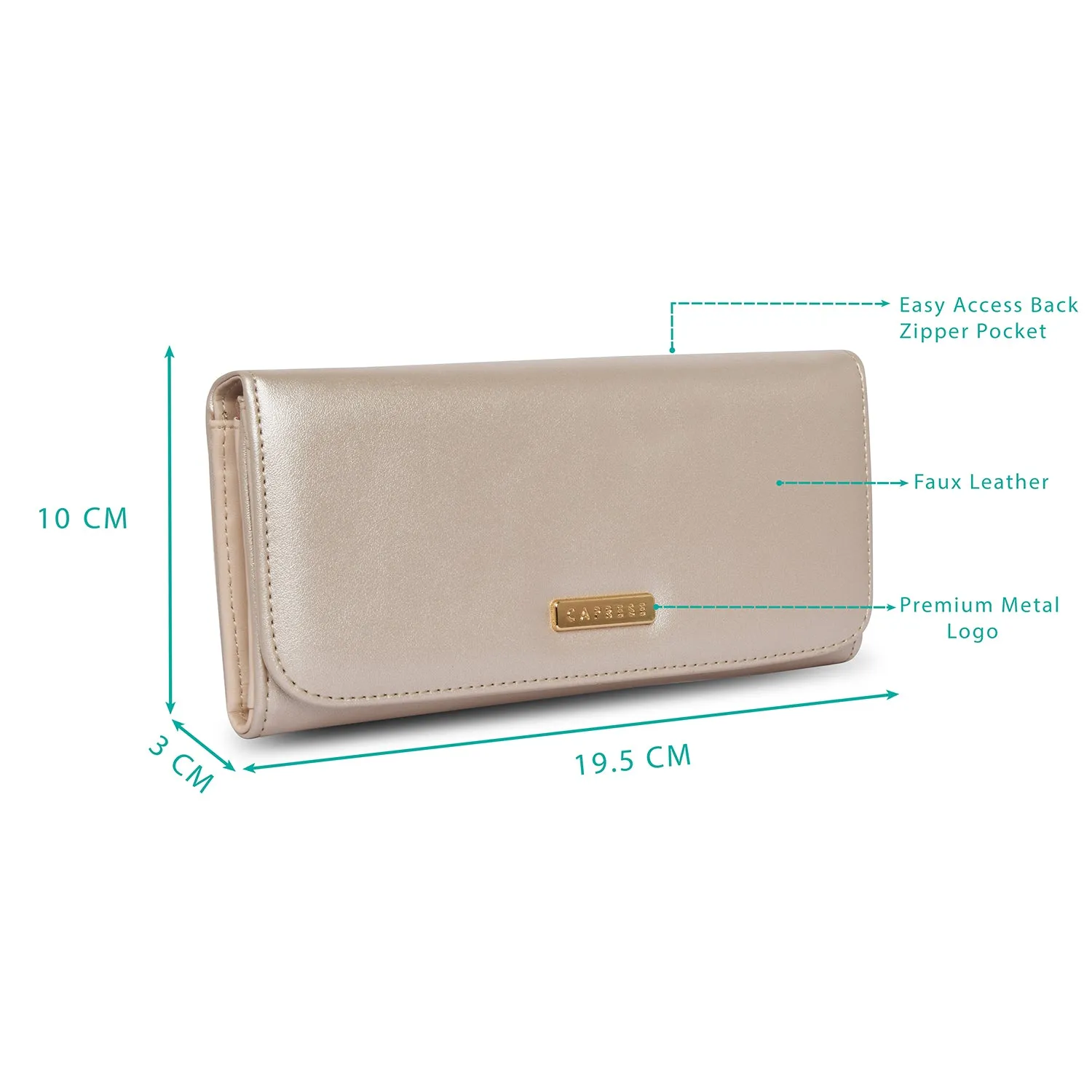 Caprese Remy Flap Wallet Large Silver