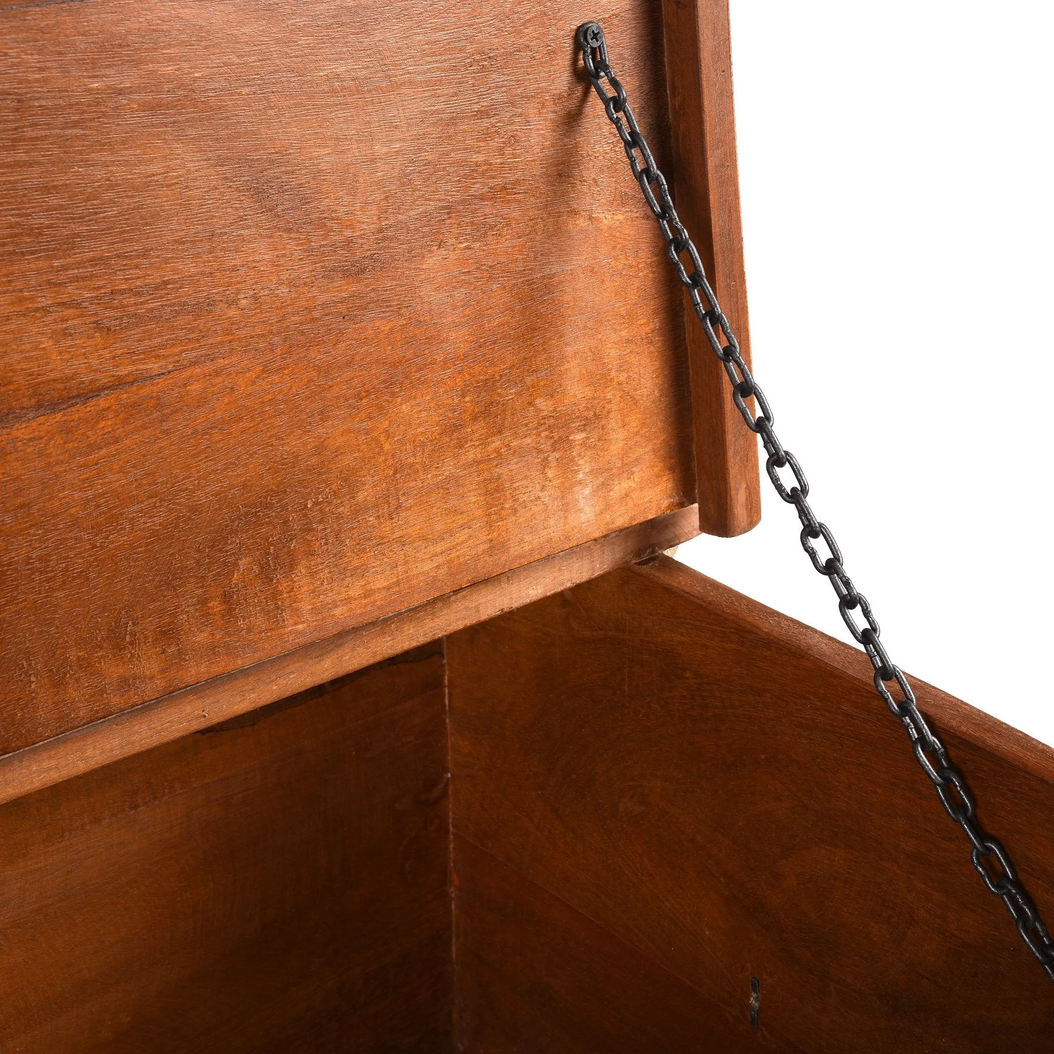 Carved Blanket Box Made From Reclaimed Teak