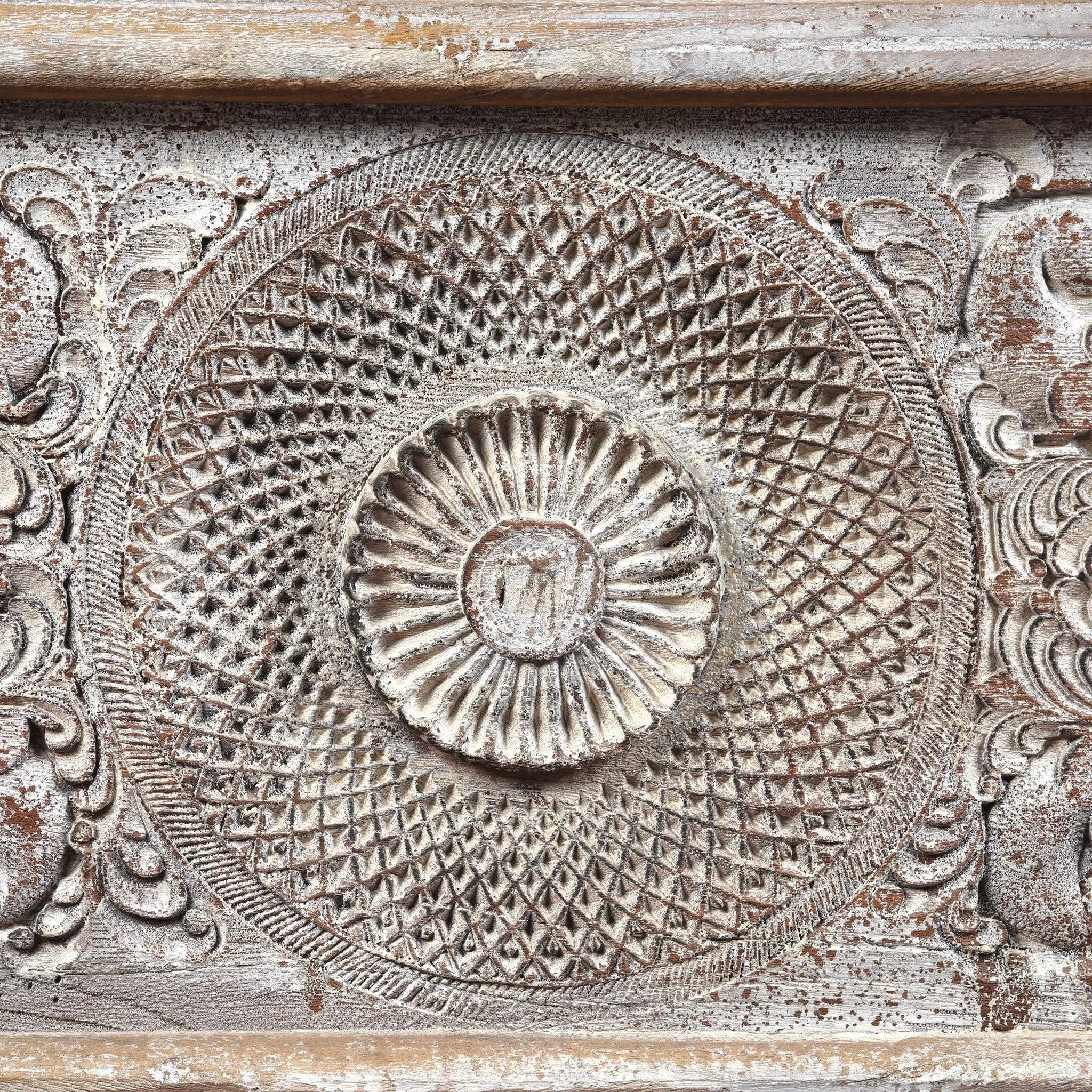 Carved Blanket Box Made From Reclaimed Teak