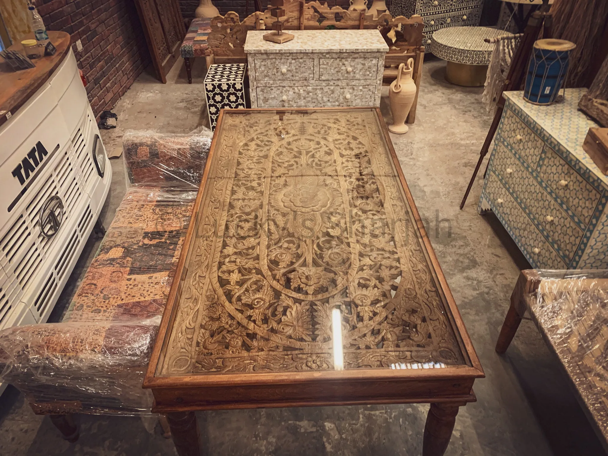 Carved Dining Table