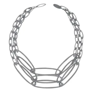 Carved Three Strand Necklace