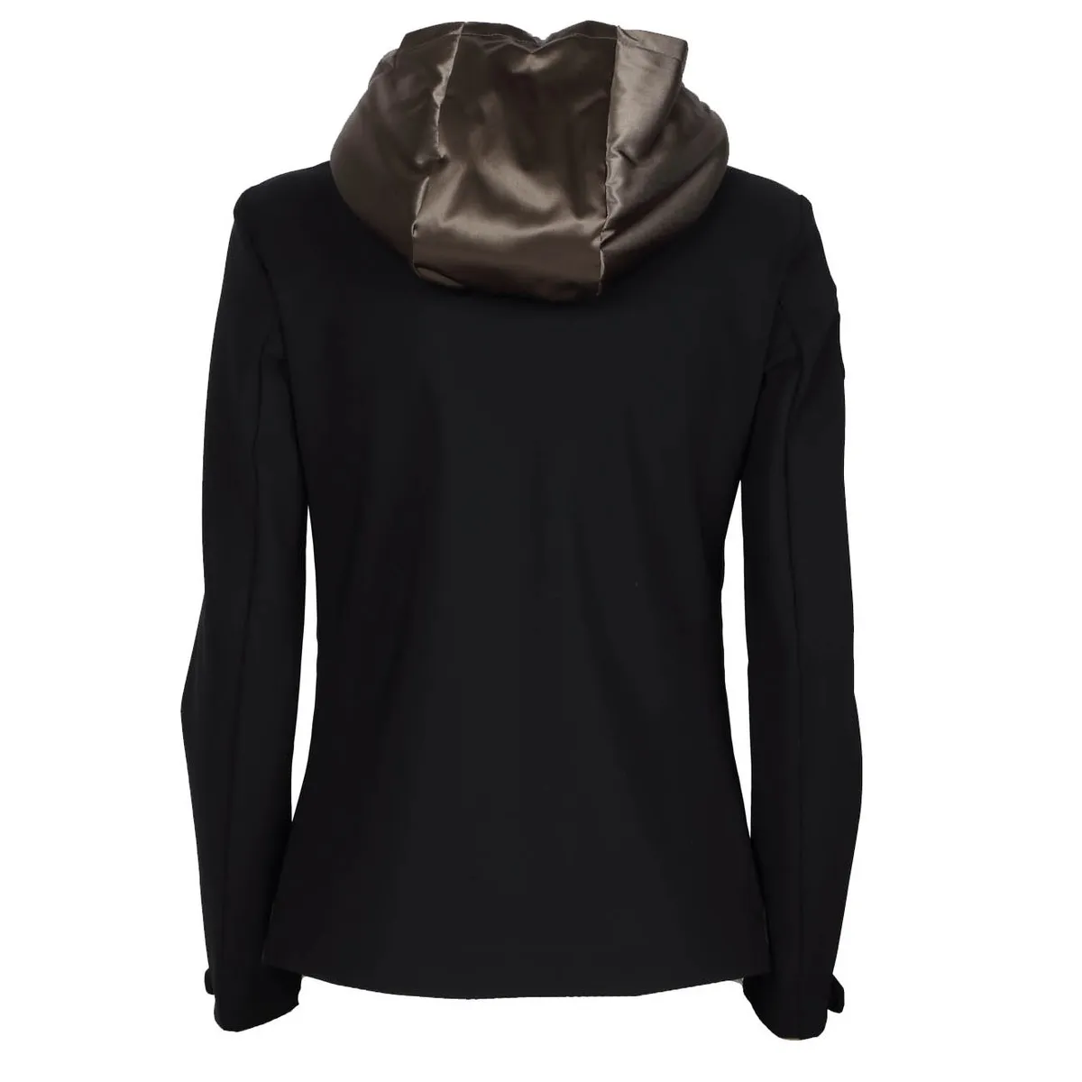 CAVALLERIA TOSCANA WOMEN&#x27;S SOFTSHELL WITH FULL ZIP HOOD COLOR BLACK / BRONZE