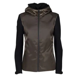 CAVALLERIA TOSCANA WOMEN&#x27;S SOFTSHELL WITH FULL ZIP HOOD COLOR BLACK / BRONZE