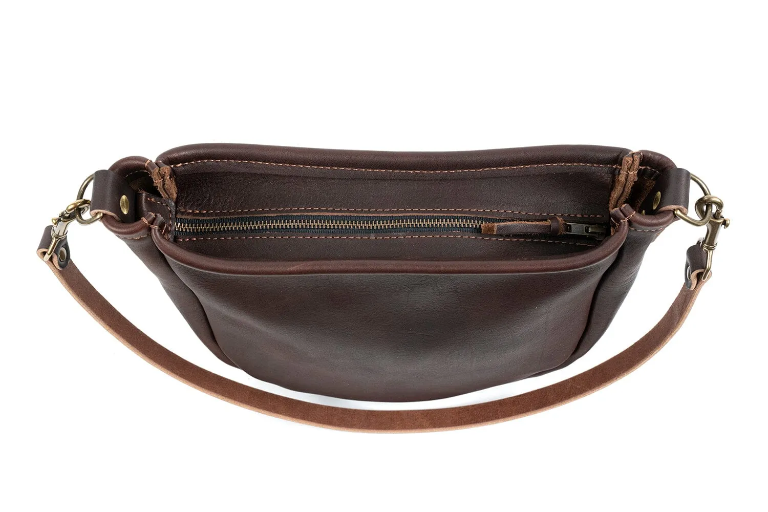 CELESTE LEATHER HOBO BAG - LARGE - JADE BISON