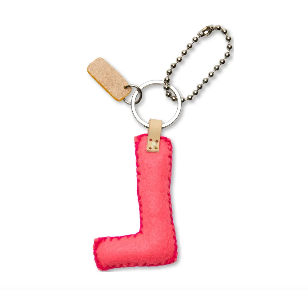Consuela Pink Felt "L" Charm