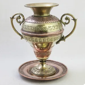Copper Vase and Platter