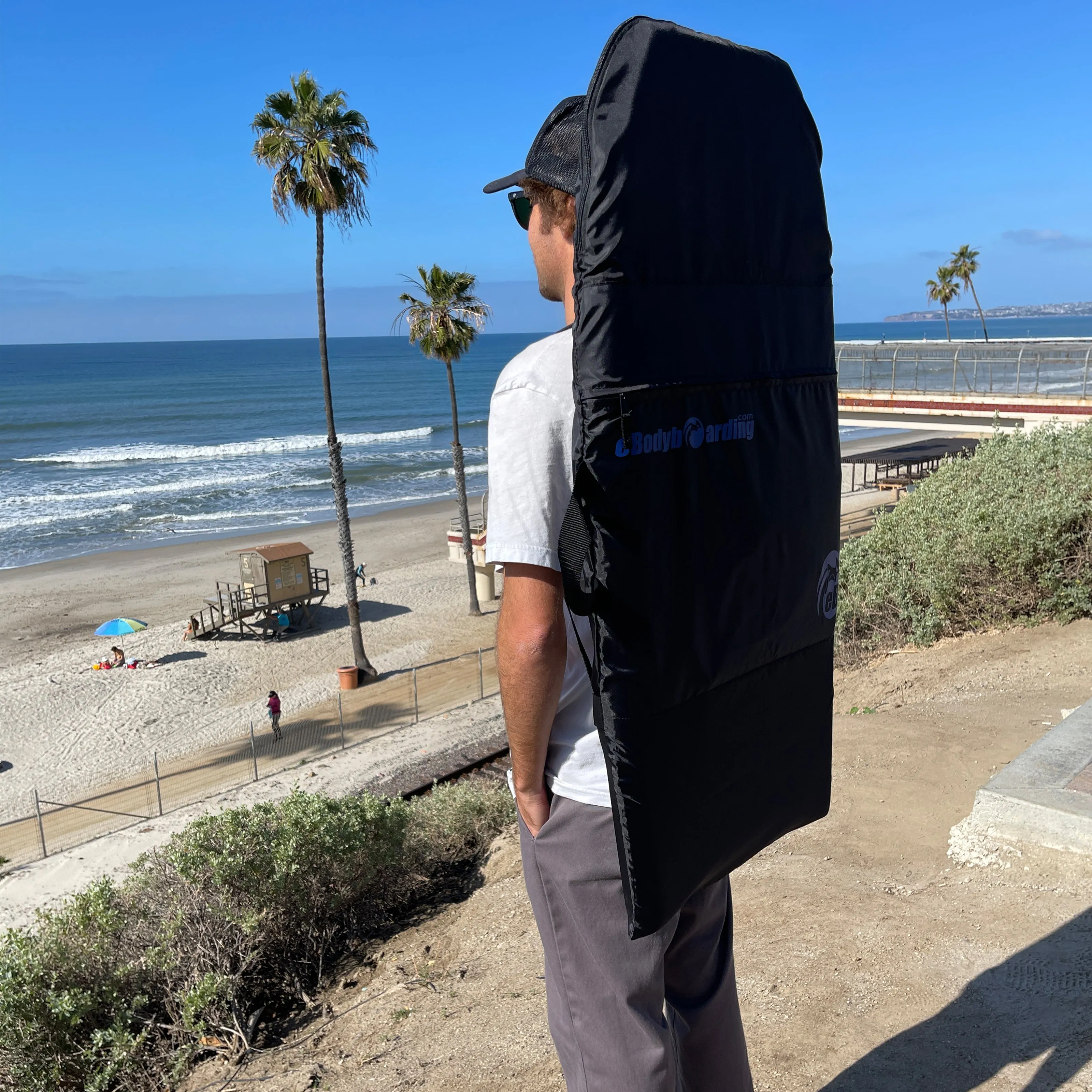 eBodyboarding Sleeve Single Bodyboard Backpack Bag-Navy Blue