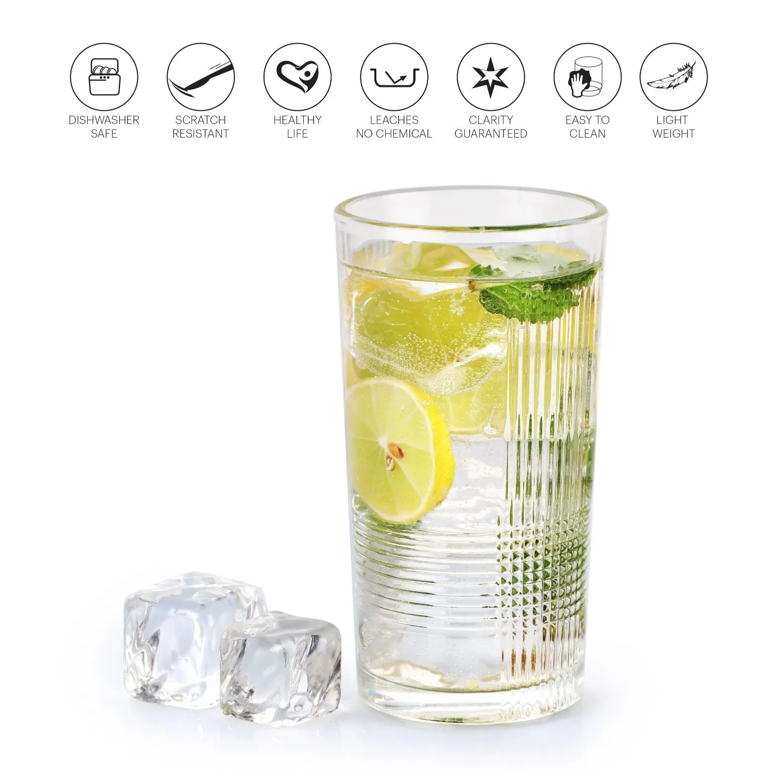 Enigma Glass Tumblers, Set of 6