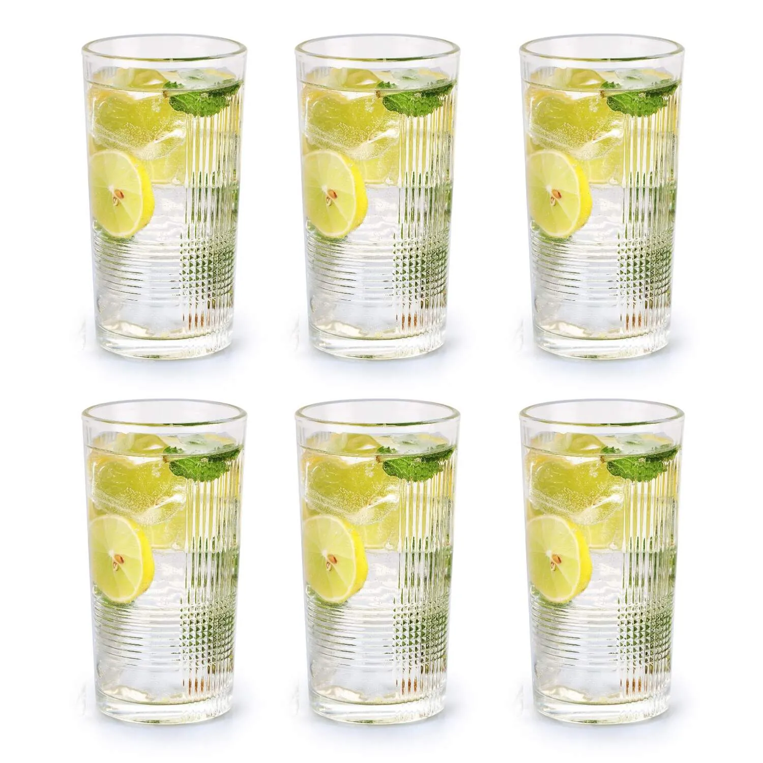 Enigma Glass Tumblers, Set of 6