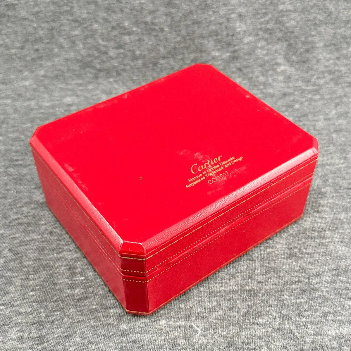 Estate Cartier Red Bracelet Box w. Bag & Pouch (Empty)