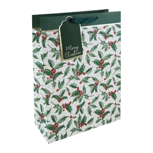 Eurowrap Gift Bag Holly Large